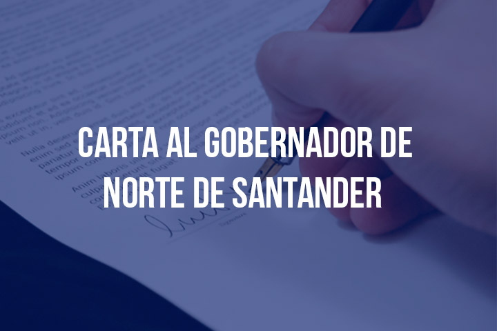 Carta al Gobernador de Norte de Santander