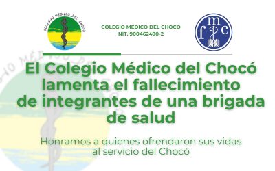 La Federación Médica Colombiana lamenta el fallecimiento de profesionales de la salud y del piloto de la patrulla aérea en el Chocó